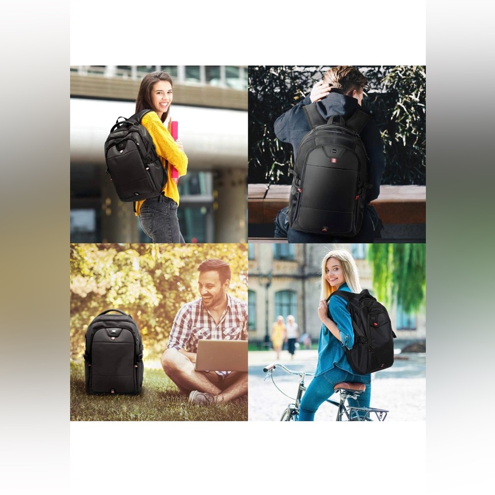 Laptop Backpack 15.6 Inch Water Resistant Backpack - Picture 3 of 9